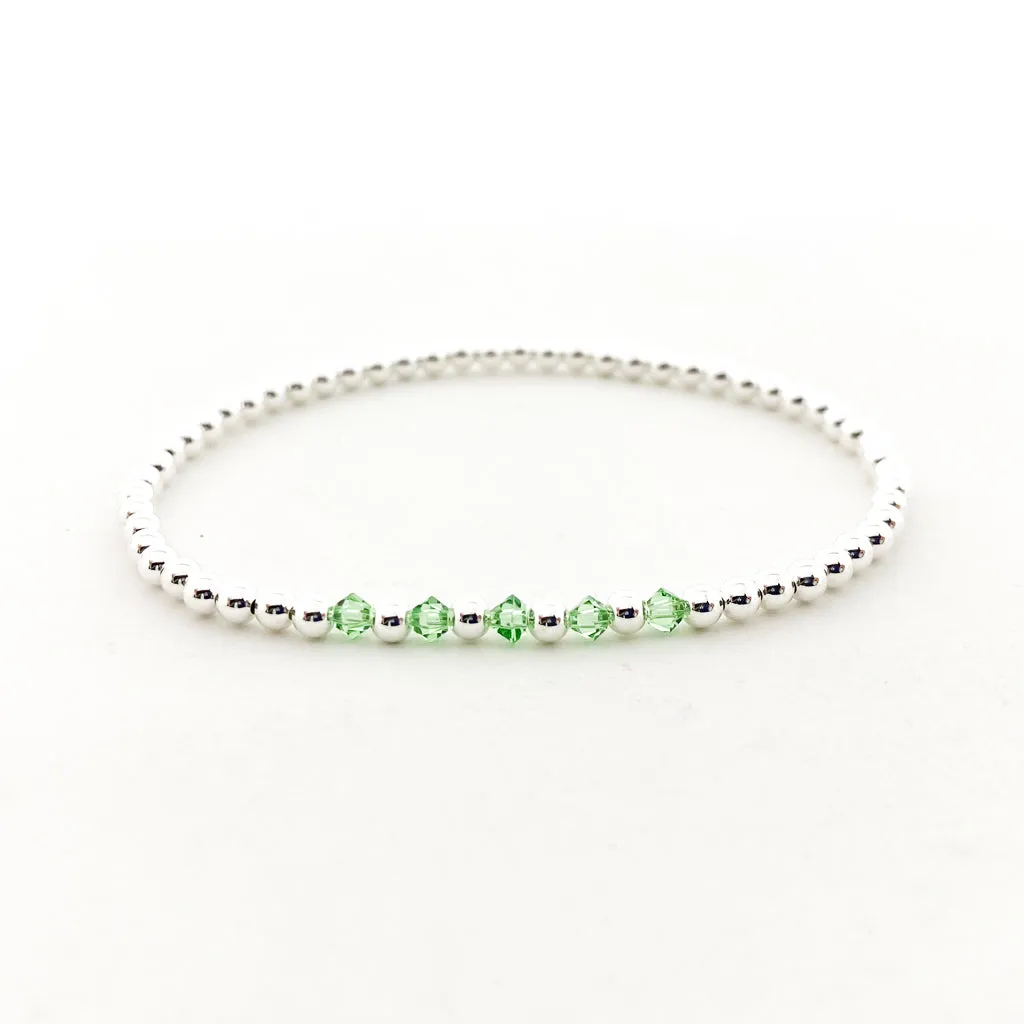 Gracie Beaded Birthstone Accented Kids Bracelet