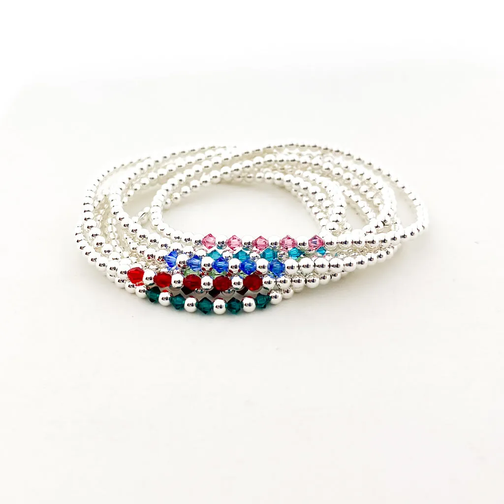 Gracie Beaded Birthstone Accented Kids Bracelet