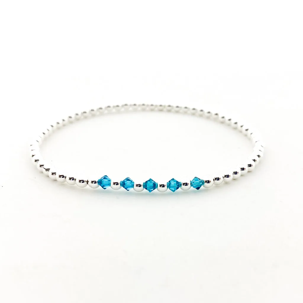 Gracie Beaded Birthstone Accented Kids Bracelet