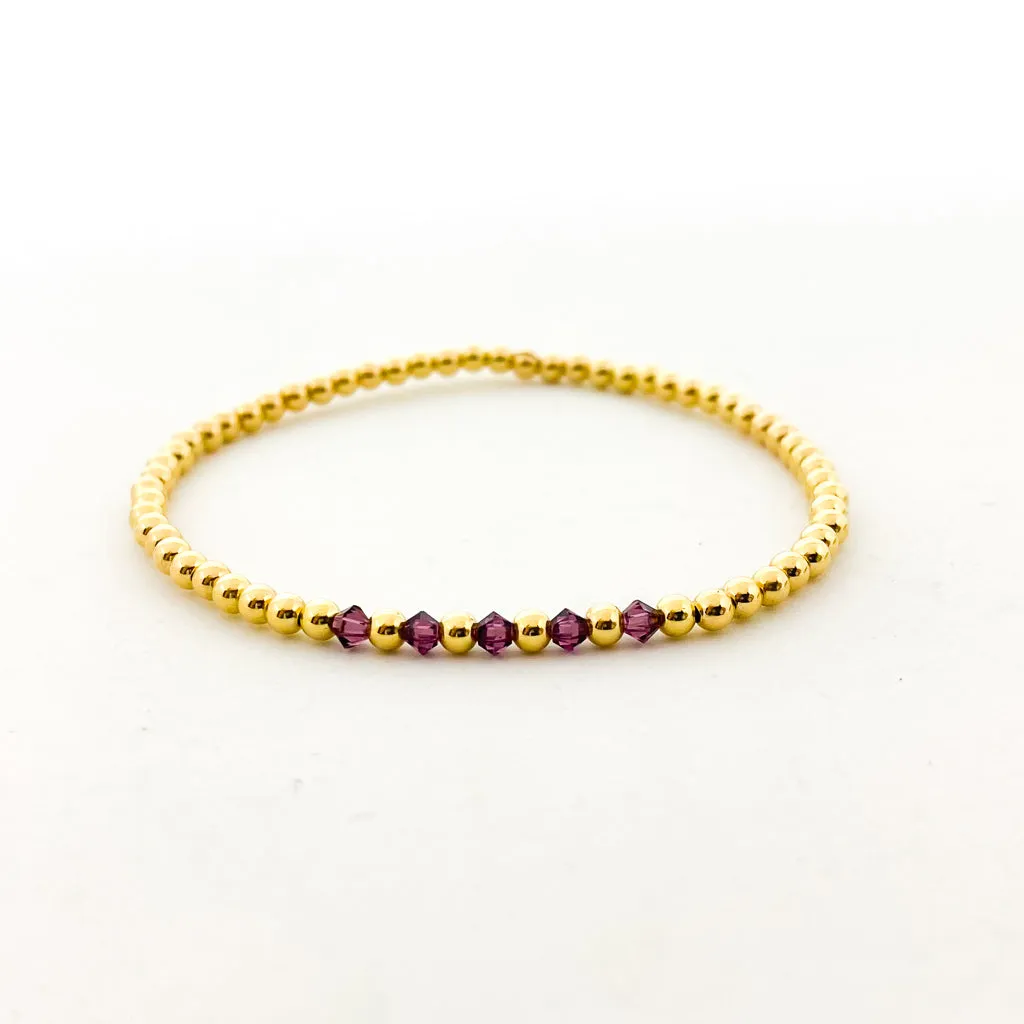 Gracie Beaded Birthstone Accented Kids Bracelet