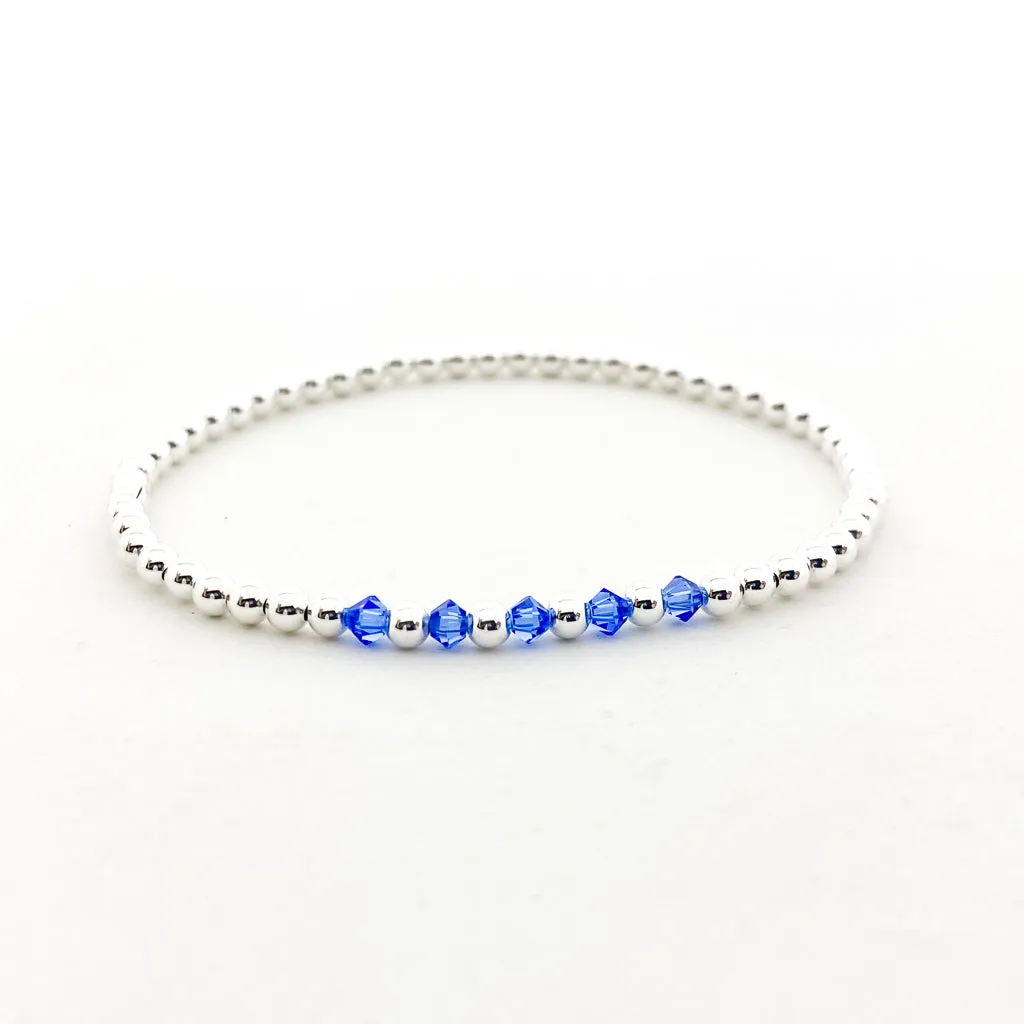 Gracie Beaded Birthstone Accented Kids Bracelet