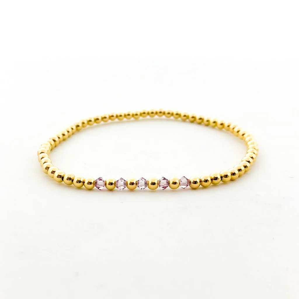 Gracie Beaded Birthstone Accented Kids Bracelet