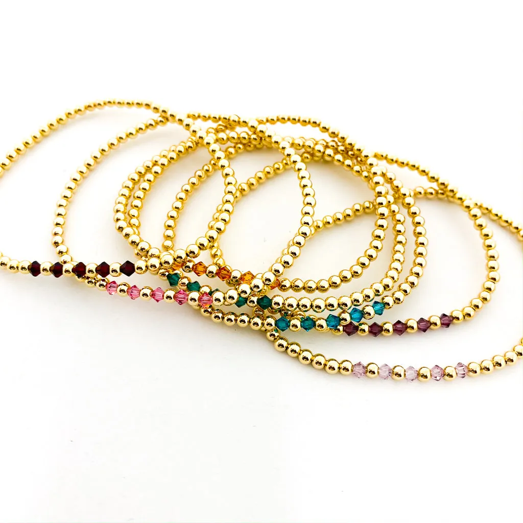 Gracie Beaded Birthstone Accented Kids Bracelet