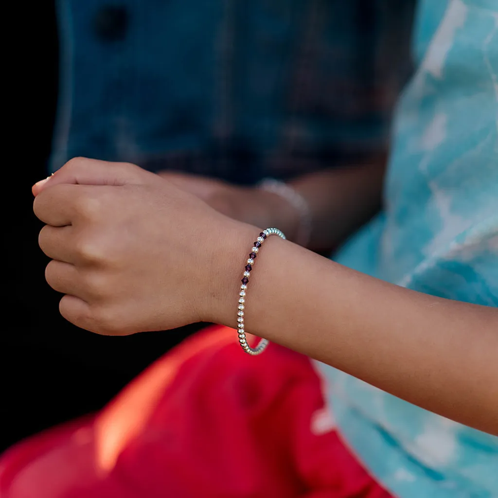 Gracie Beaded Birthstone Accented Kids Bracelet