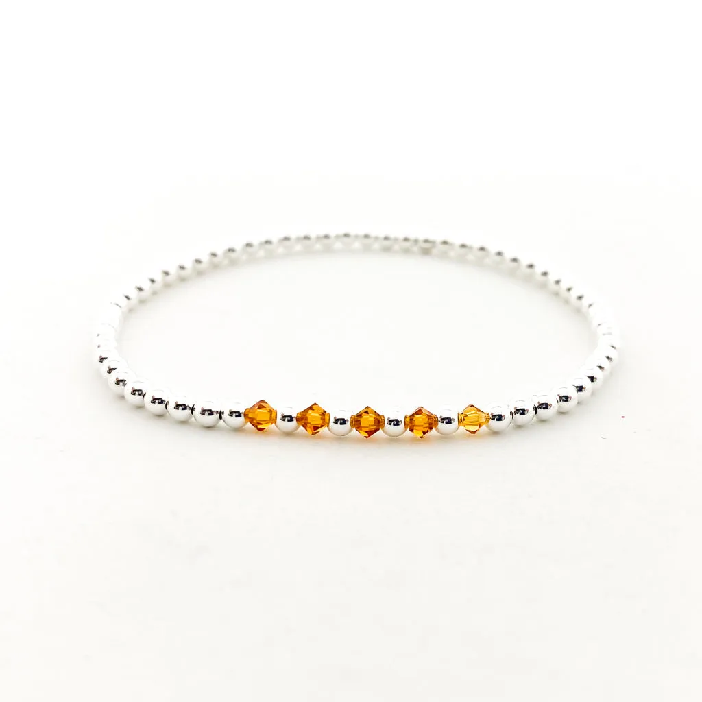 Gracie Beaded Birthstone Accented Kids Bracelet