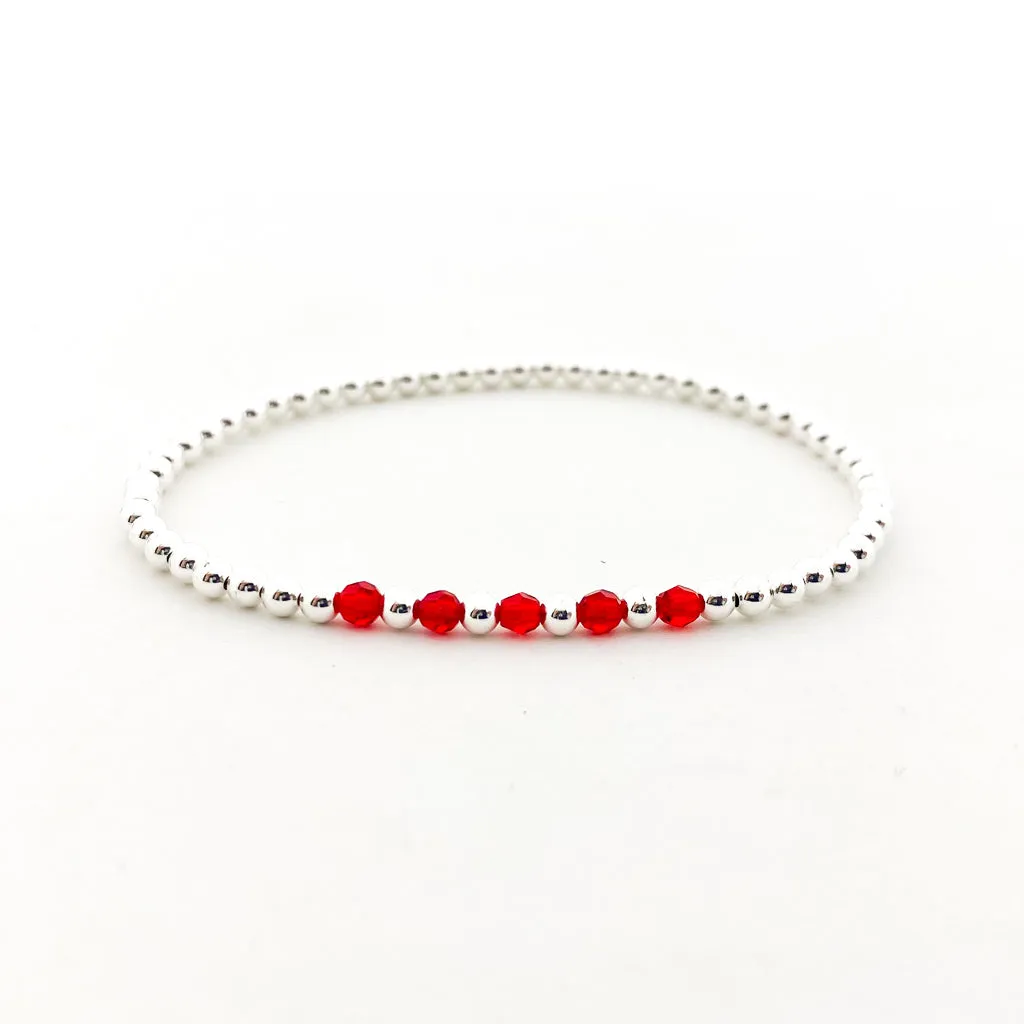 Gracie Beaded Birthstone Accented Kids Bracelet