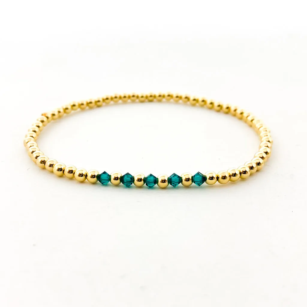 Gracie Beaded Birthstone Accented Kids Bracelet