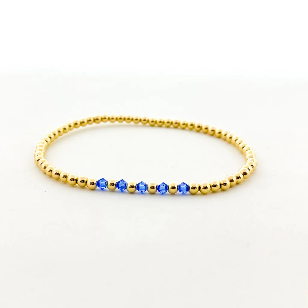 Gracie Beaded Birthstone Accented Kids Bracelet
