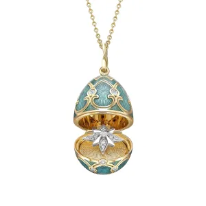 Guilloché Enamel Trembling Star Surprise Locket