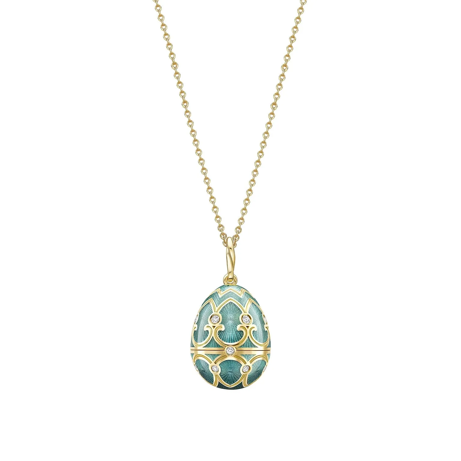 Guilloché Enamel Trembling Star Surprise Locket