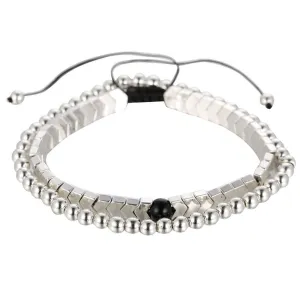 Hand-woven UFO 4mm Copper Bead Two-piece Suit Bracelet  Accessories