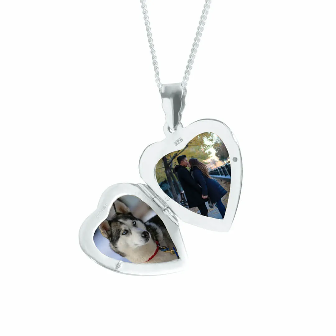 Heart Locket Necklace  White Gold   Photos