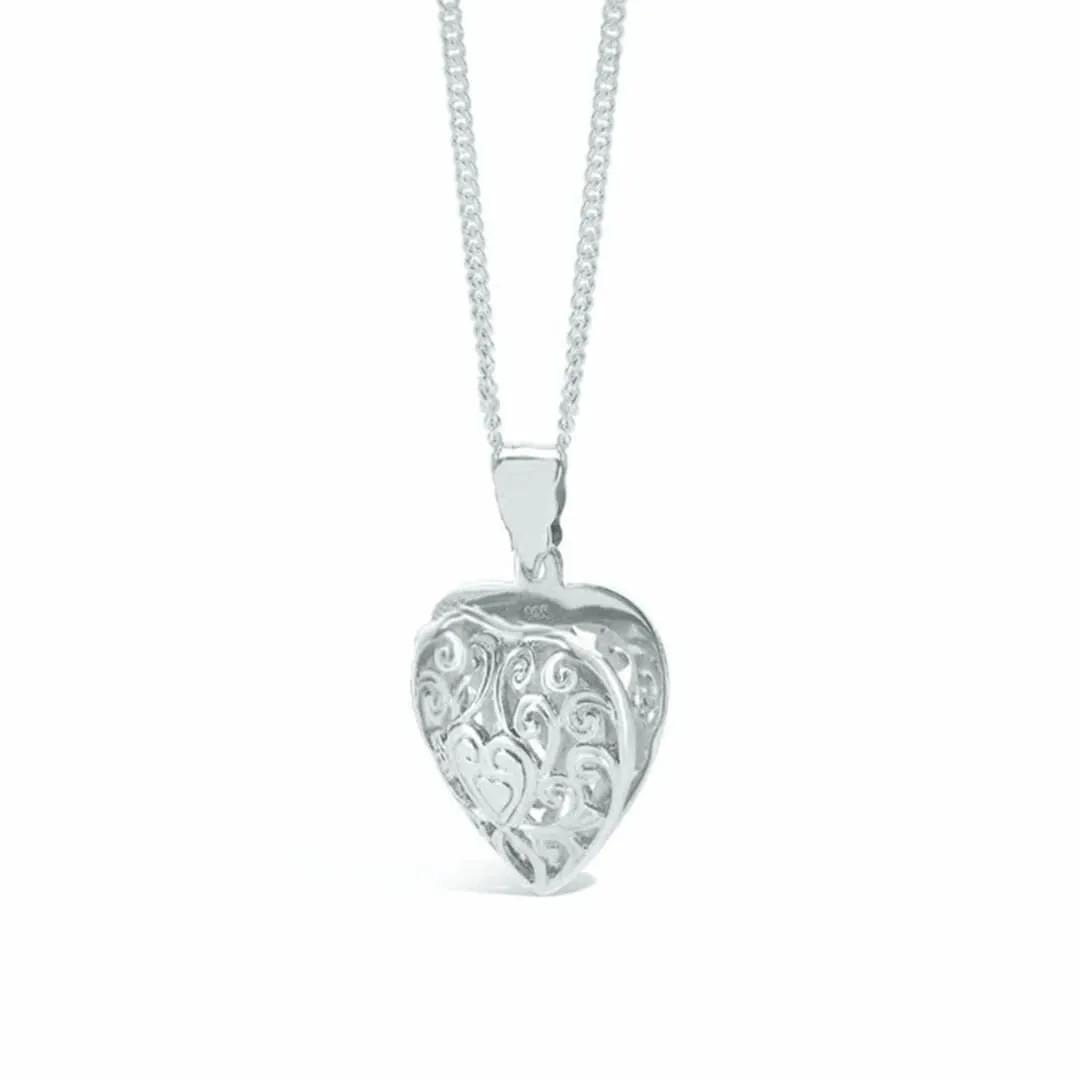 Heart Locket Necklace  White Gold   Photos