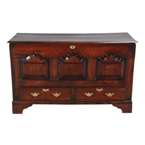 Inlaid Oak Mule Chest