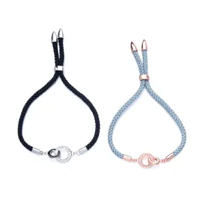 Interlocking Hand-Woven Couple Bracelet