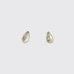 Jane Diaz | Rainbow Moonstone Shiny Teardrop Studs
