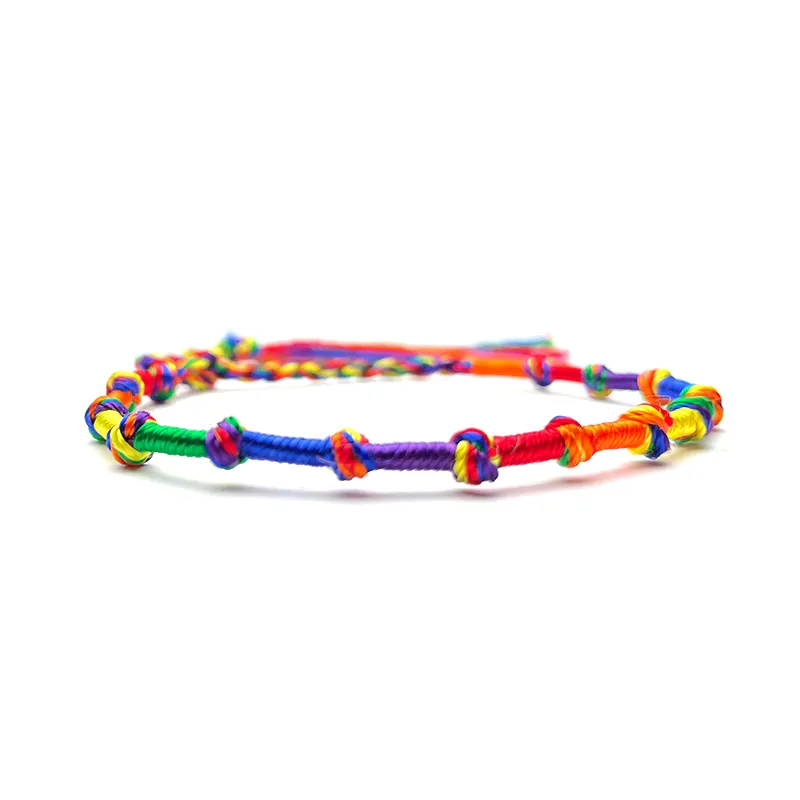 Jewelry Hand-woven Six-color Rainbow Bracelet