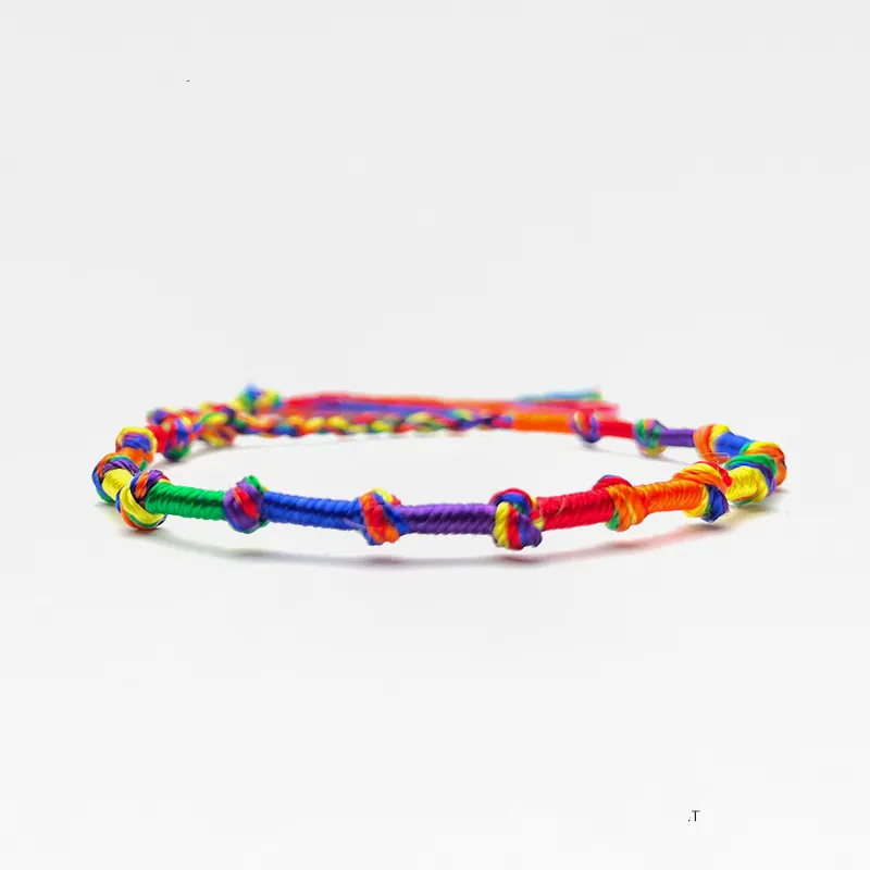 Jewelry Hand-woven Six-color Rainbow Bracelet