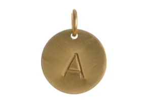 Jillery Round Initial Disc Charm