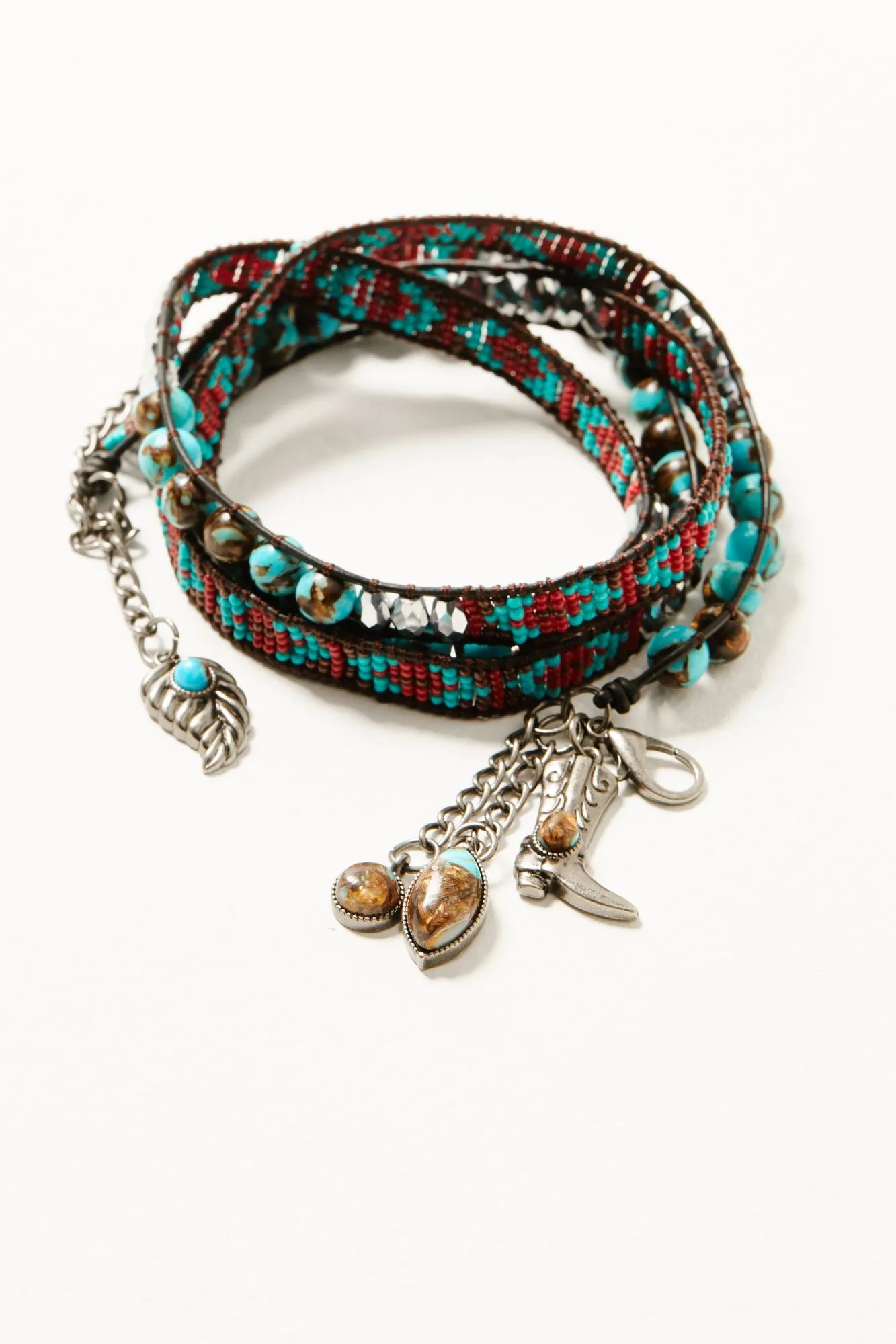 Kaylynn Antique 3-In-1 Beaded Necklace, Bracelet, And Boot Accessory