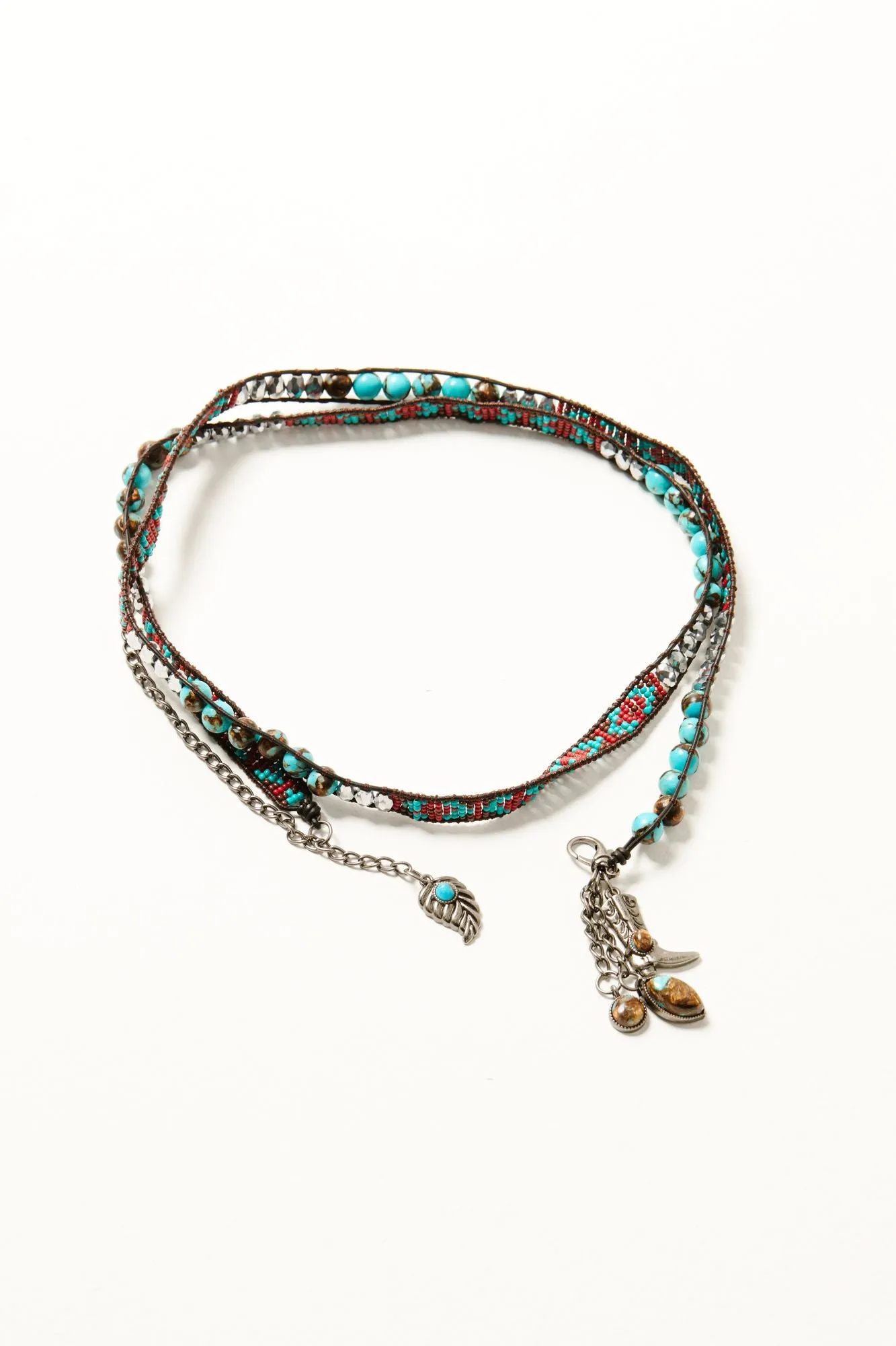 Kaylynn Antique 3-In-1 Beaded Necklace, Bracelet, And Boot Accessory