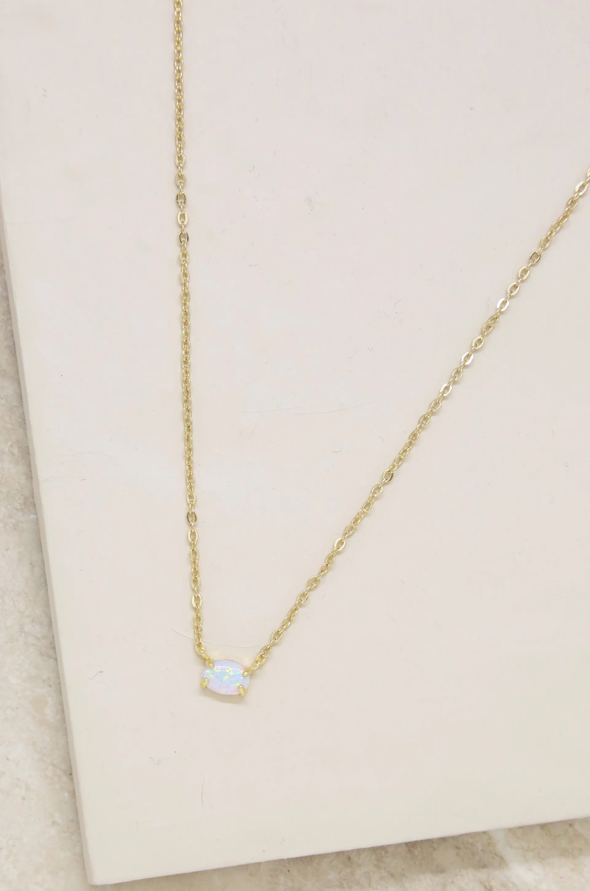 Keepsake Kyocera Opal & 18kt Gold Plated Necklace