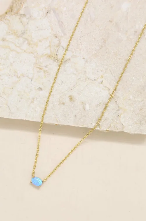 Keepsake Kyocera Opal & 18kt Gold Plated Necklace