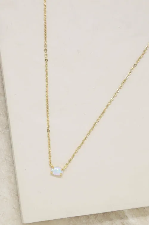 Keepsake Kyocera Opal & 18kt Gold Plated Necklace