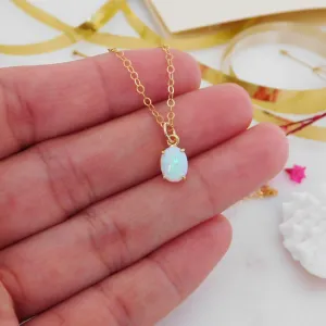 Kehlani Opal Necklace • 14k Gold Filled Necklace