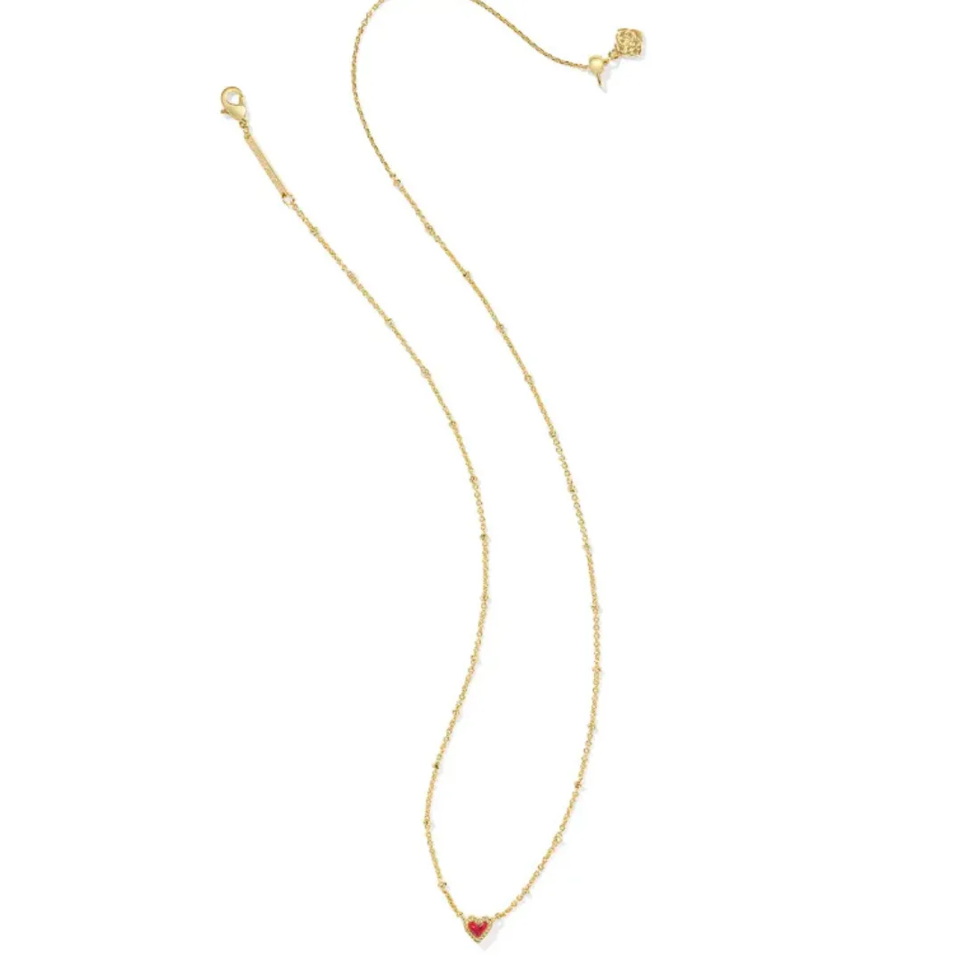 Kendra Scott Mini Ari Heart Satellite Pendant Necklace - Gold