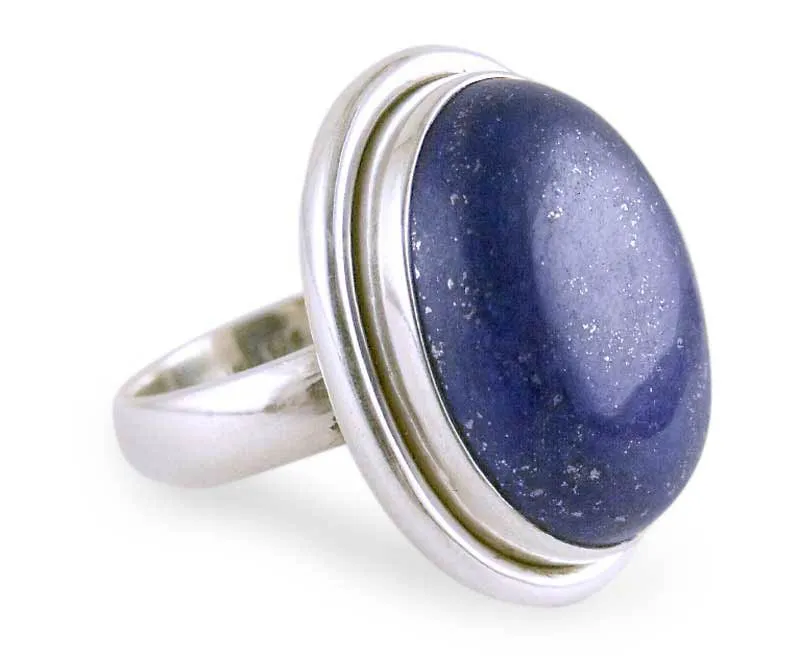 Lapis Lazuli Cocktail Ring in Sterling Silver Jewelry - Universe | NOVICA