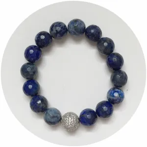 Lapis with Micro Pavé Silver