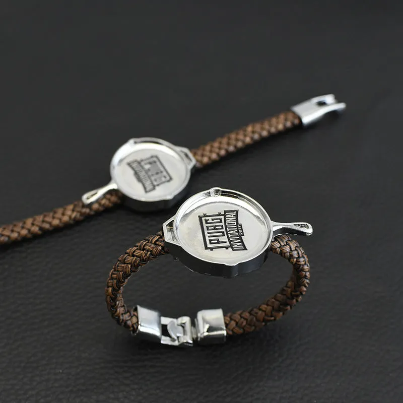 Leather Black Pan Bracelet