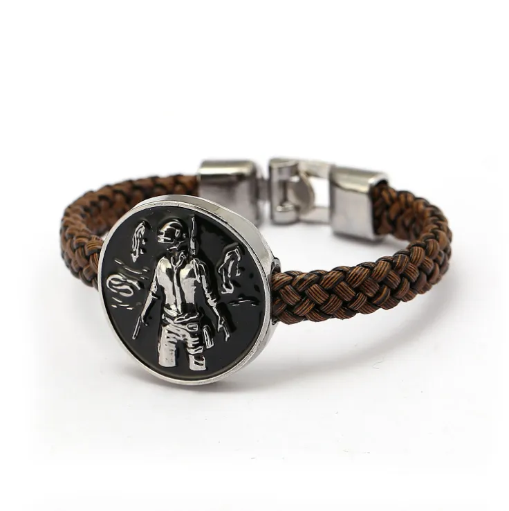 Leather Black Pan Bracelet