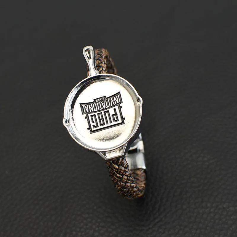 Leather Black Pan Bracelet