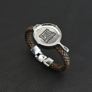 Leather Black Pan Bracelet