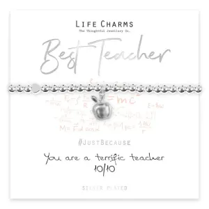 Life Charm You Are a Terrific Teacher Bracelet