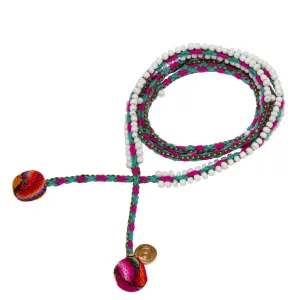 Lima Pompom Beaded Wrap Bracelet
