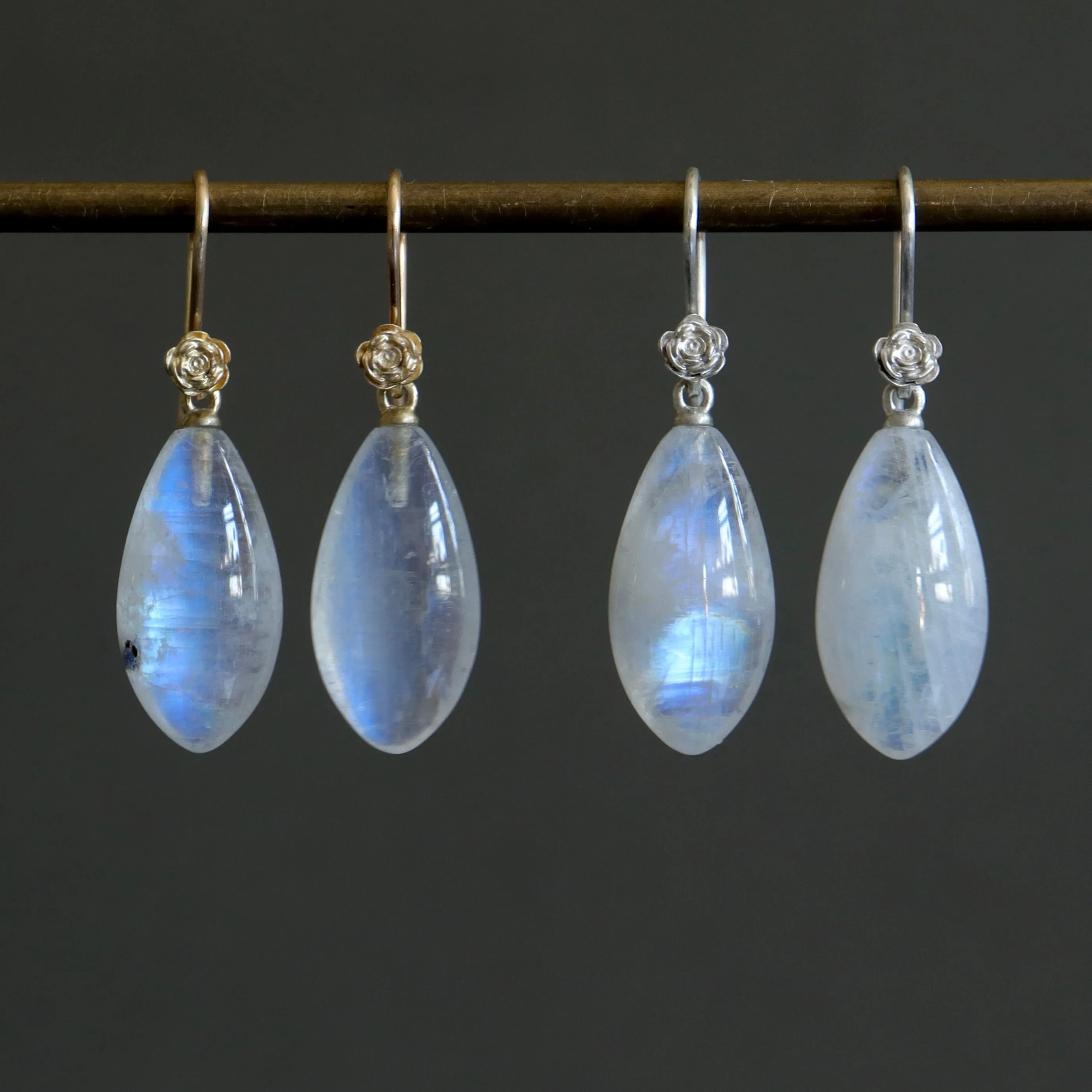 Lunar Glow Moonstone Garden Earrings