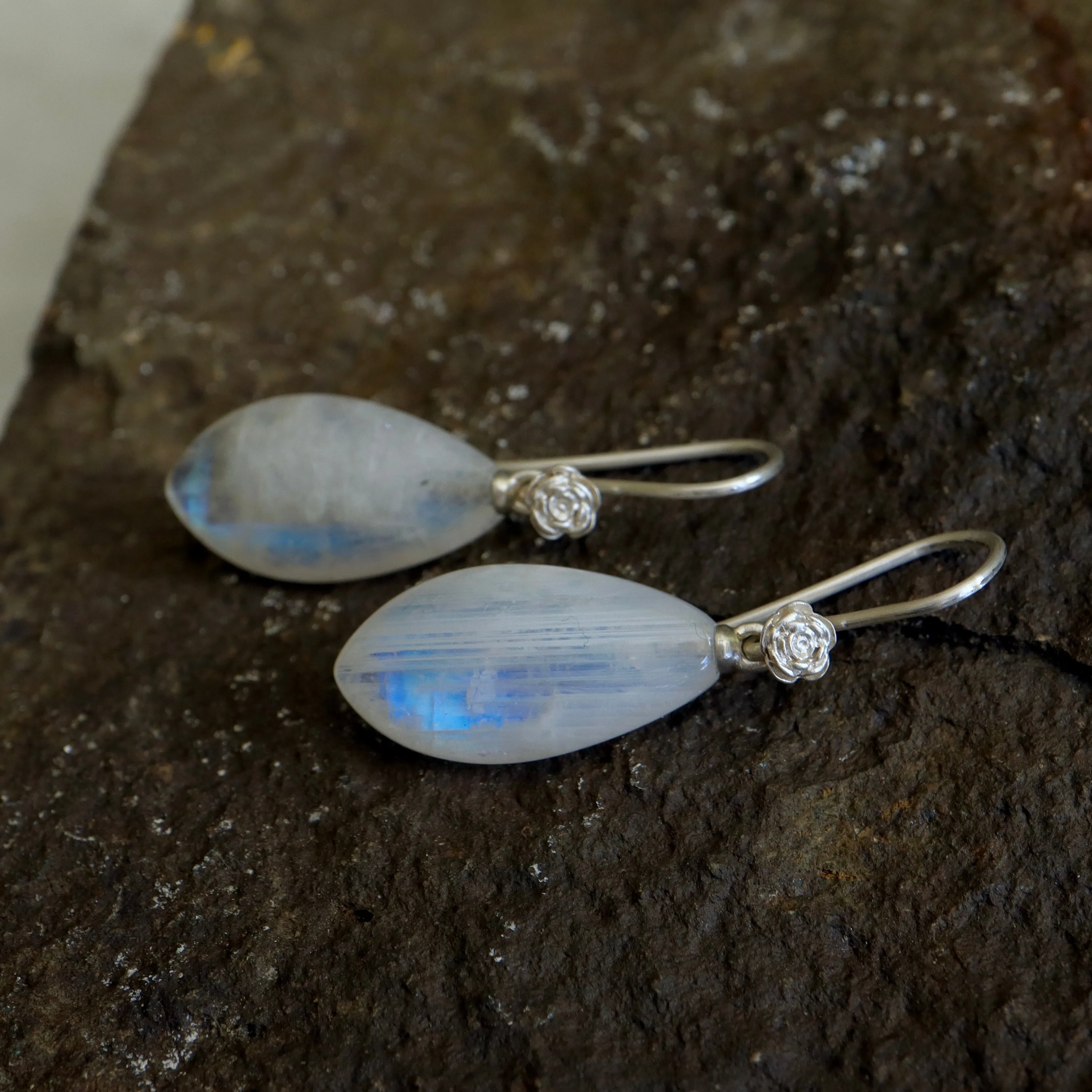 Lunar Glow Moonstone Garden Earrings