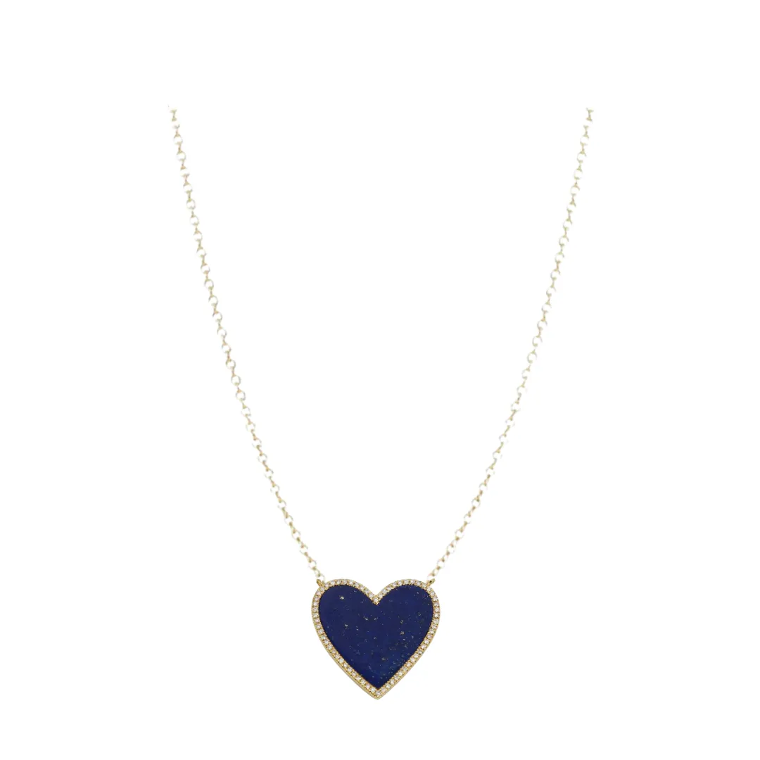 Medium Heart Gemstone Necklace