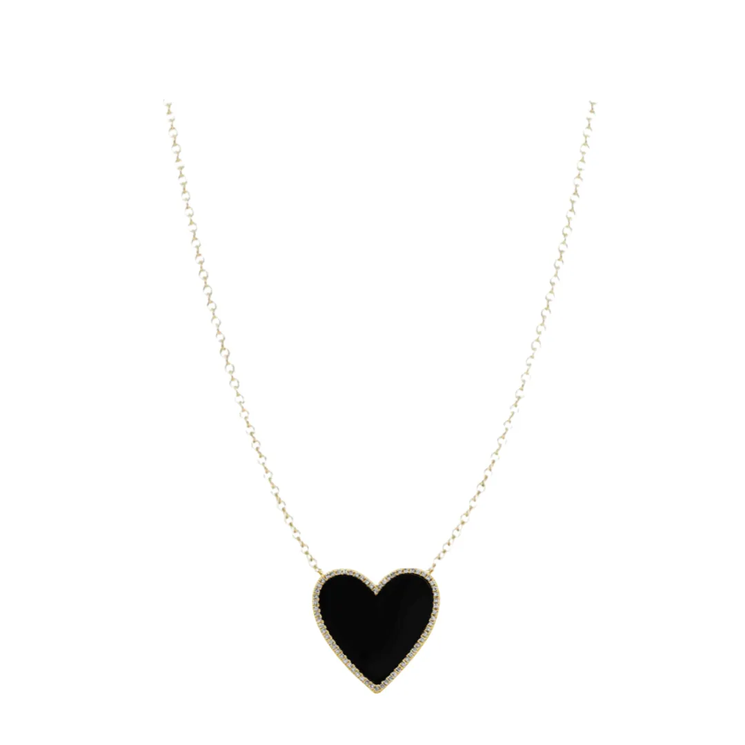 Medium Heart Gemstone Necklace
