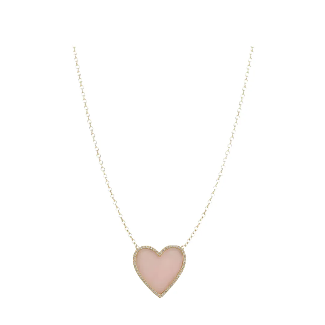 Medium Heart Gemstone Necklace