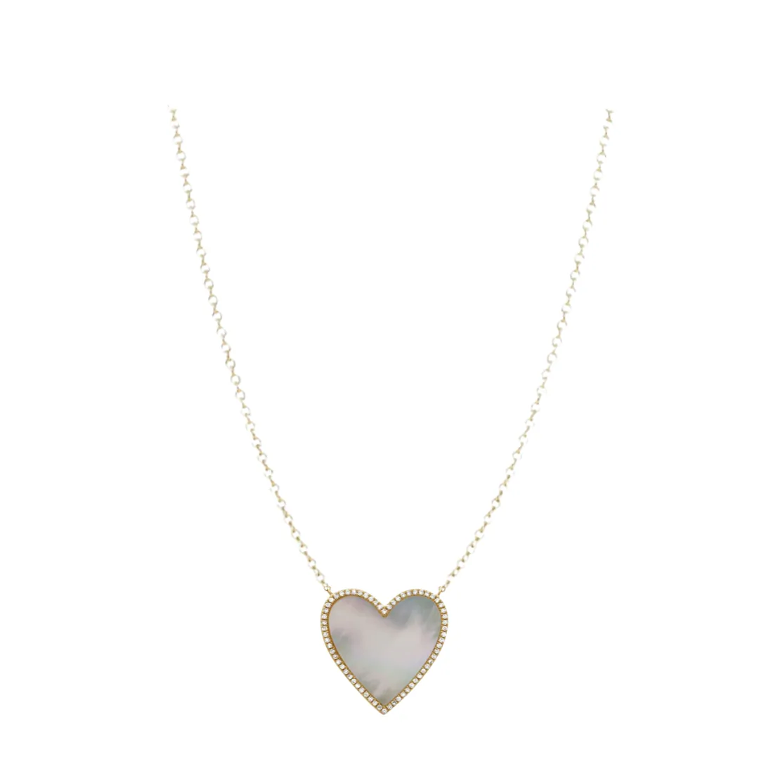 Medium Heart Gemstone Necklace