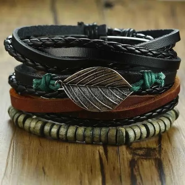Men's Cowhide Leather Bracelet