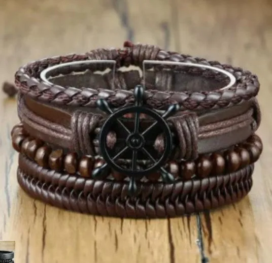 Men's Cowhide Leather Bracelet