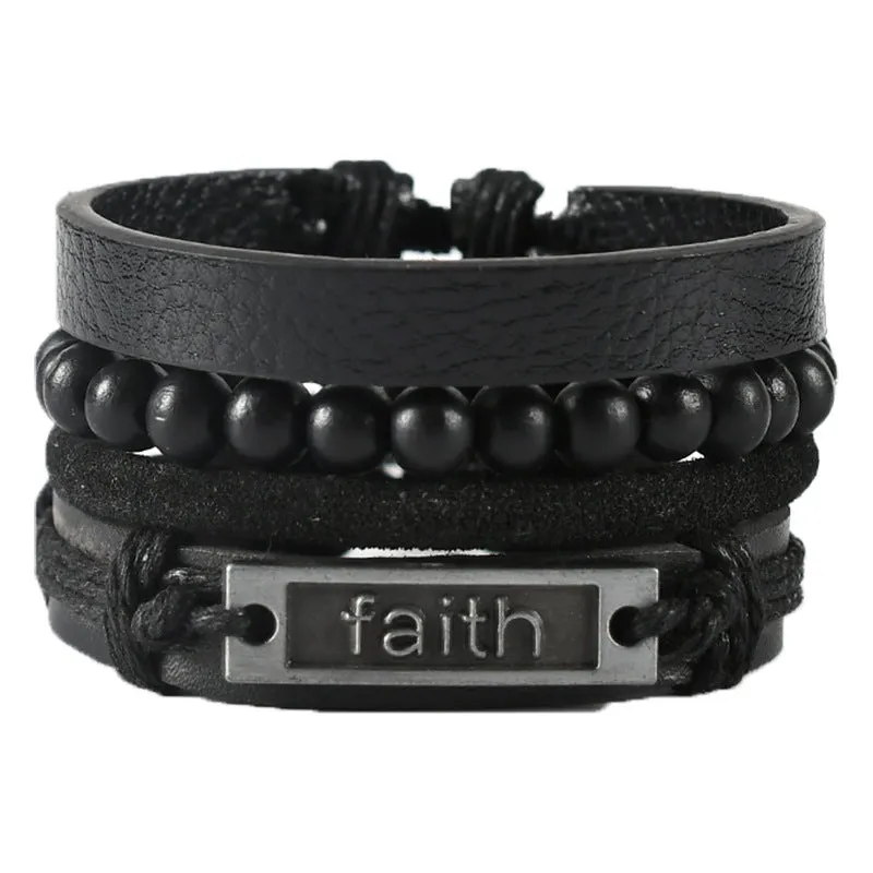 Men's Cowhide Leather Bracelet