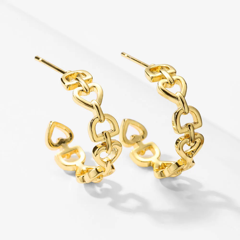 Minimalist Love Letter D Earrings Ring Bracelet
