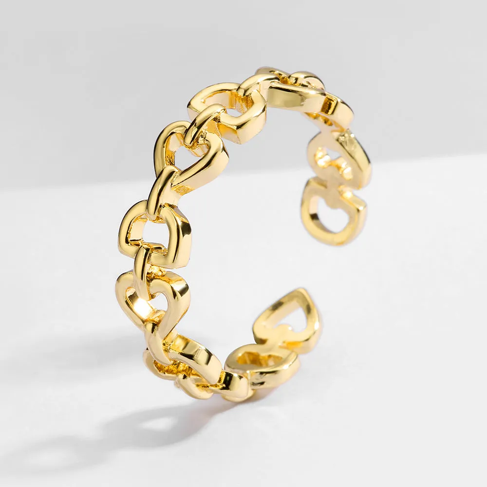 Minimalist Love Letter D Earrings Ring Bracelet