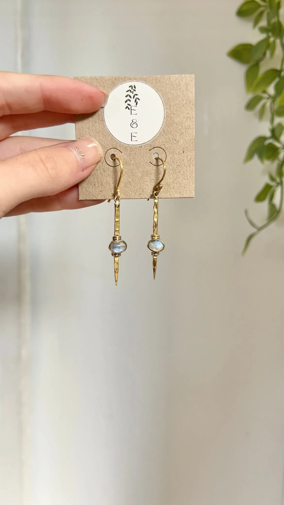 Moon Drops • Moonstone Earrings